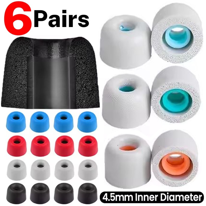 Earphone Foam Tip - 6/1 çift yumuşak bellek köpük kulakiçi