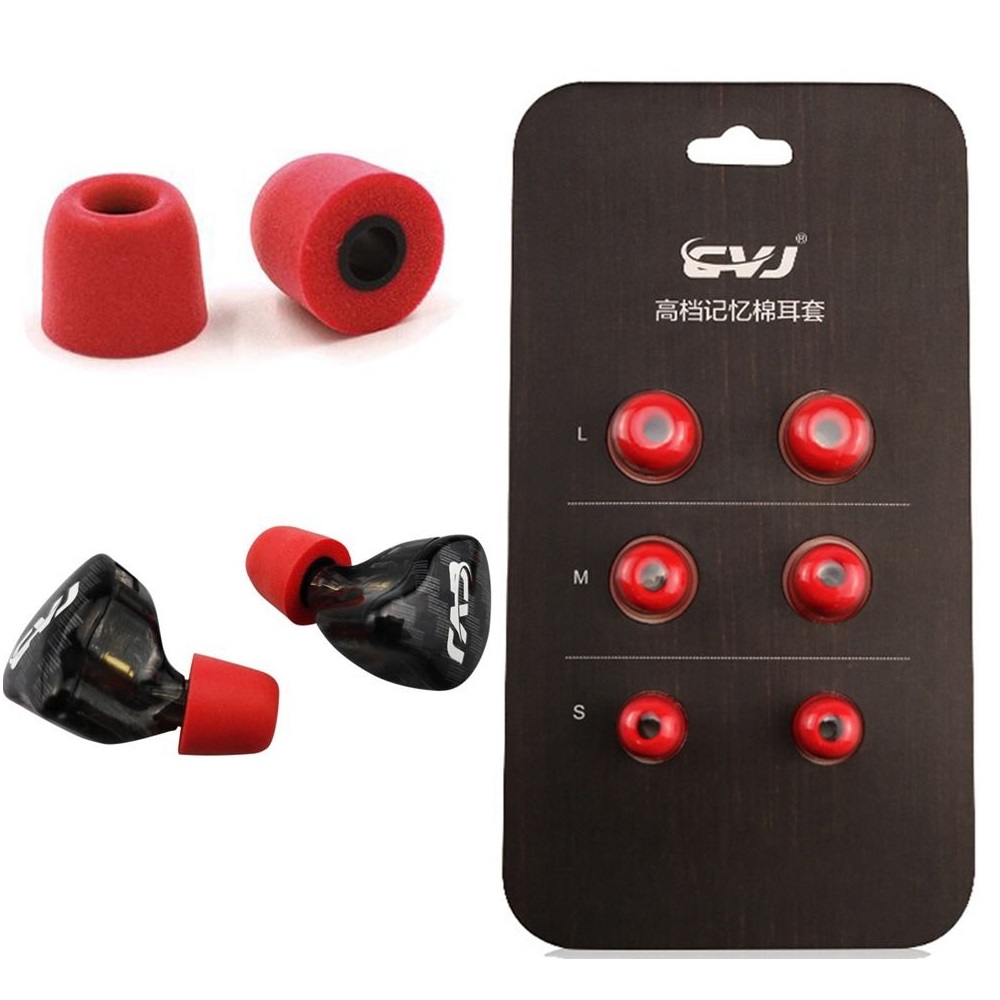 Earphone Foam Tip - 3Pairs yükseltme gürültü izole Comfortble bellek