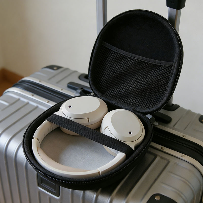 Headphone Case Hard - Çok Amaçlı Siyah EVA Sert Kılıf,