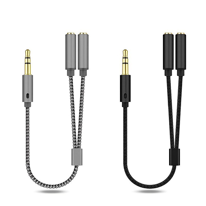 Audio Splitter Y - 3.5mm ses dağıtıcı kablosu Y Jack