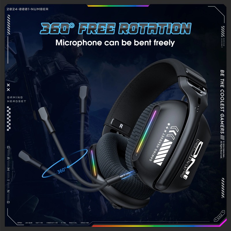 ONIKUMA GT808 Kablosuz Oyun Ku - Gaming Headset Rgb incelemesi ve fiyatı