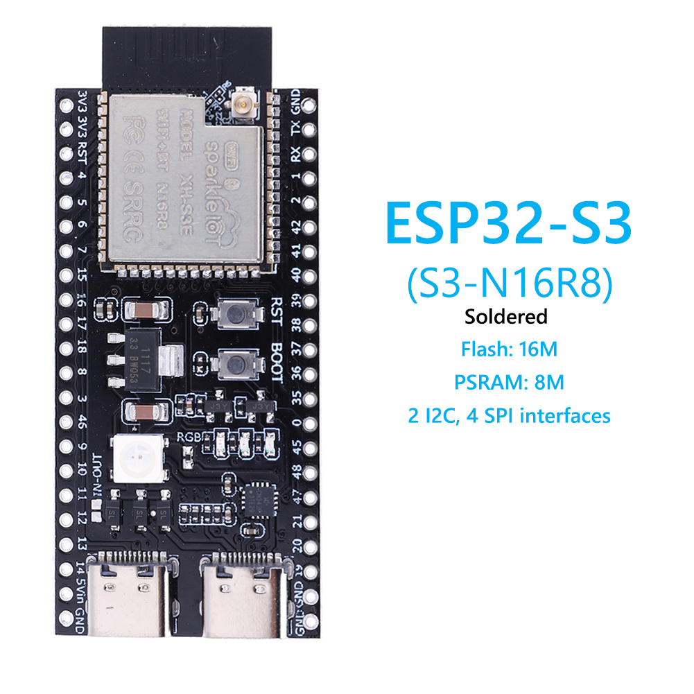 ESP32 S3 N16R8 N8R2 Genişletme - Usb C Earphone incelemesi ve fiyatı