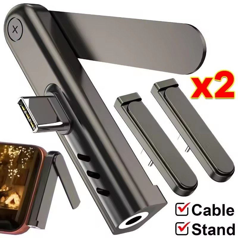 2/1 adet taşınabilir USB C 3.5 - Headphone Stand Desk incelemesi ve fiyatı