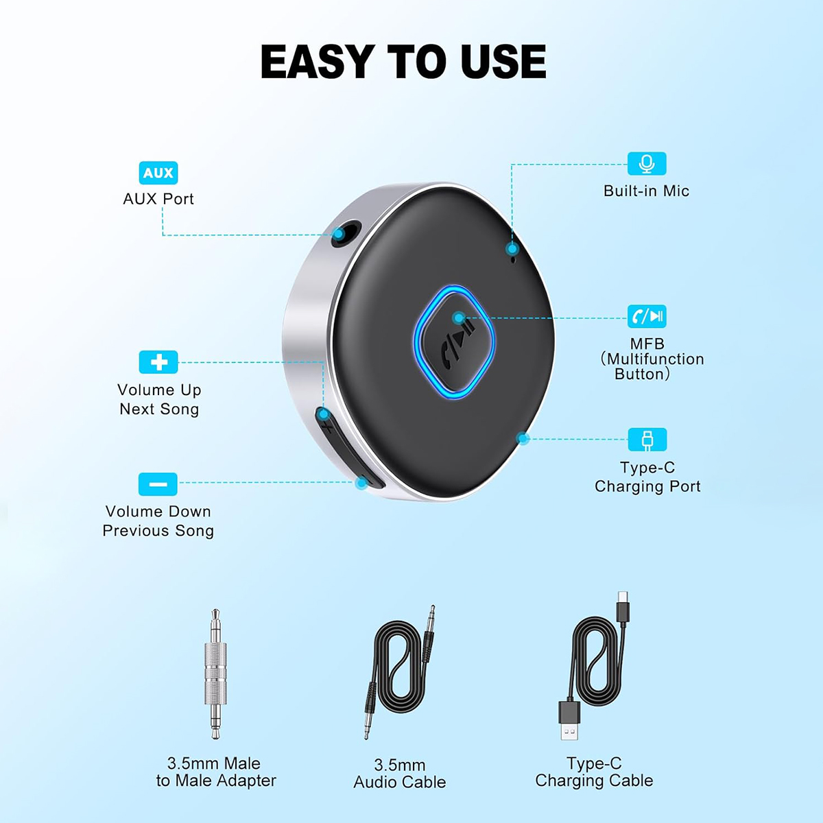 Araç Bluetooth AUX Adaptörü, E - Bluetooth Adapter Receiver incelemesi ve fiyatı