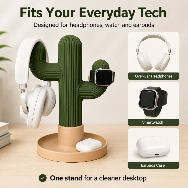 Minimalist Kaktüs Kulaklık Sta - Headphone Stand Desk incelemesi ve fiyatı