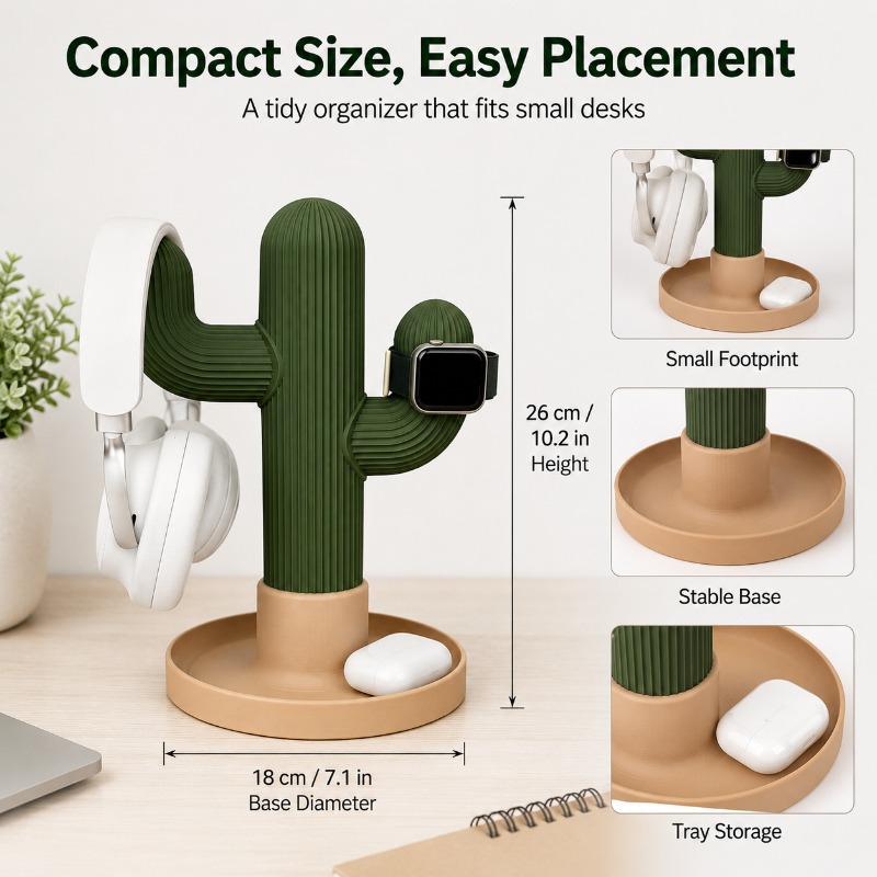 Minimalist Kaktüs Kulaklık Sta - Headphone Stand Desk incelemesi ve fiyatı